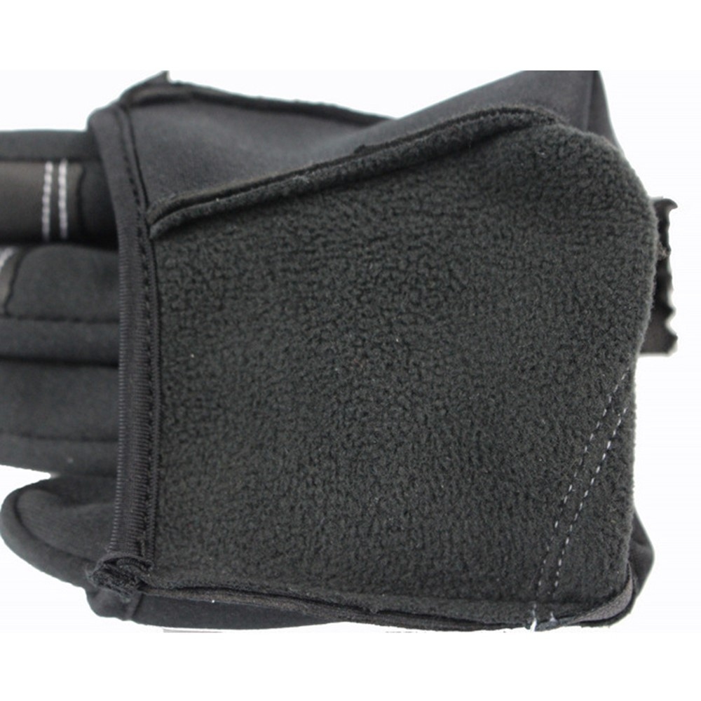 Outdoorové větruodolné dotykové rukavice v černé barvě - velikost S