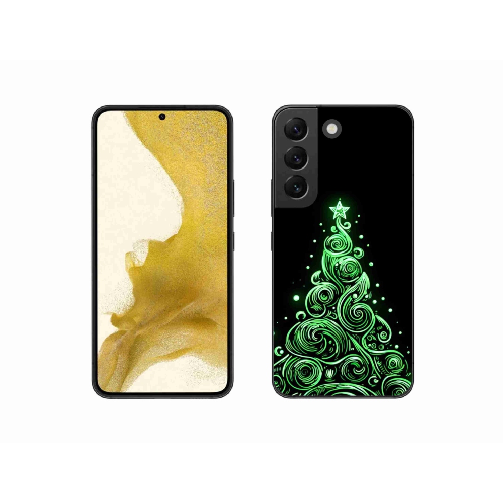 Gelový kryt mmCase na Samsung Galaxy S22 5G - neonový vánoční stromek 3