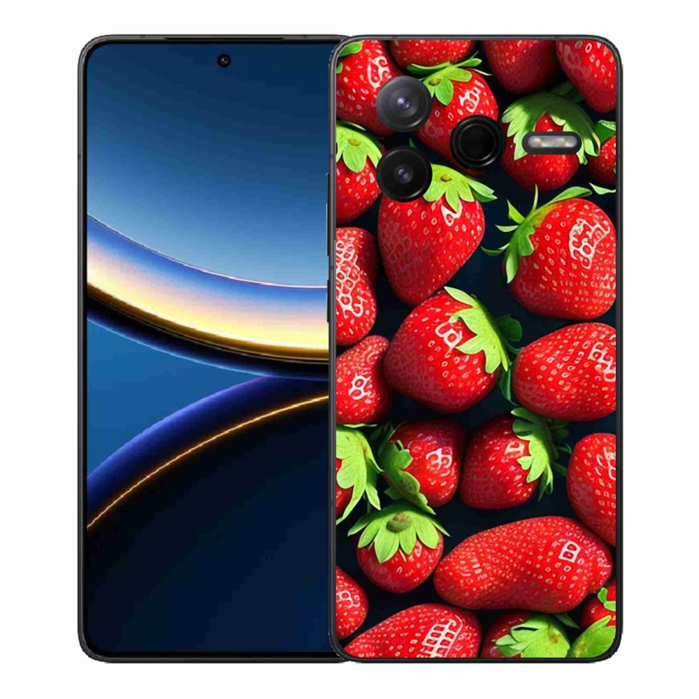 Gelový kryt mmCase na Xiaomi Poco F7 Pro - jahody