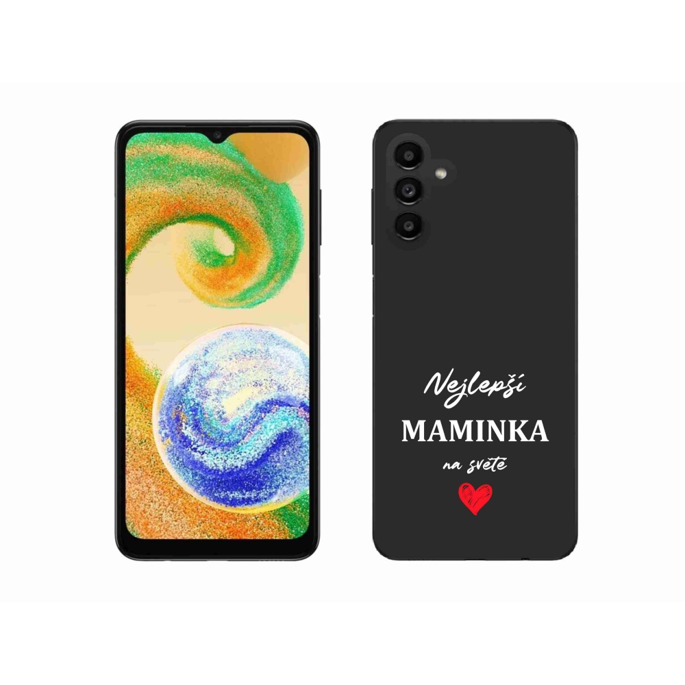 Gelový kryt mmCase na Samsung Galaxy A04s (164.7x76.7x9.1mm) - nejlepší maminka 1 černé pozadí