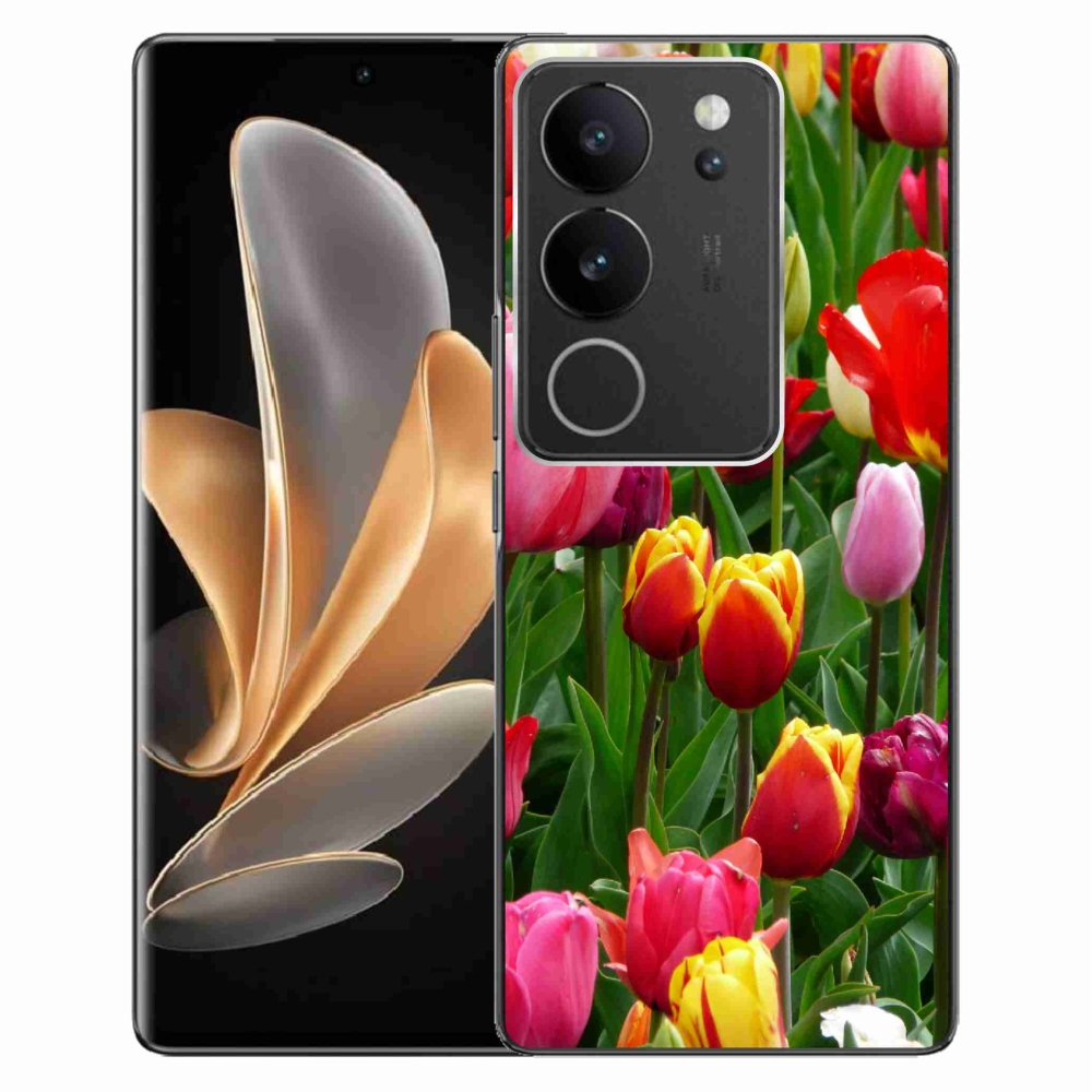 Gelový kryt mmCase na Vivo V29 5G - tulipány