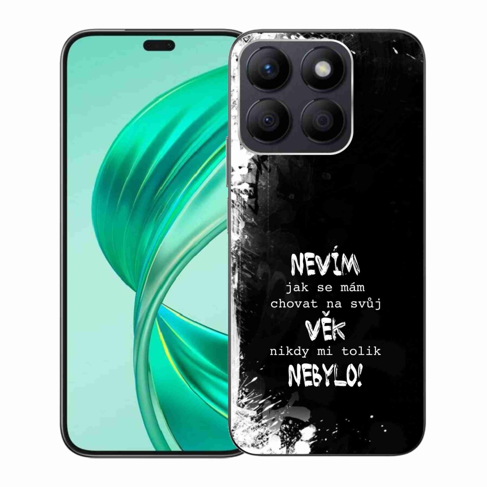 Gelový kryt mmCase na Honor X8b - vtipný text 14 černé pozadí