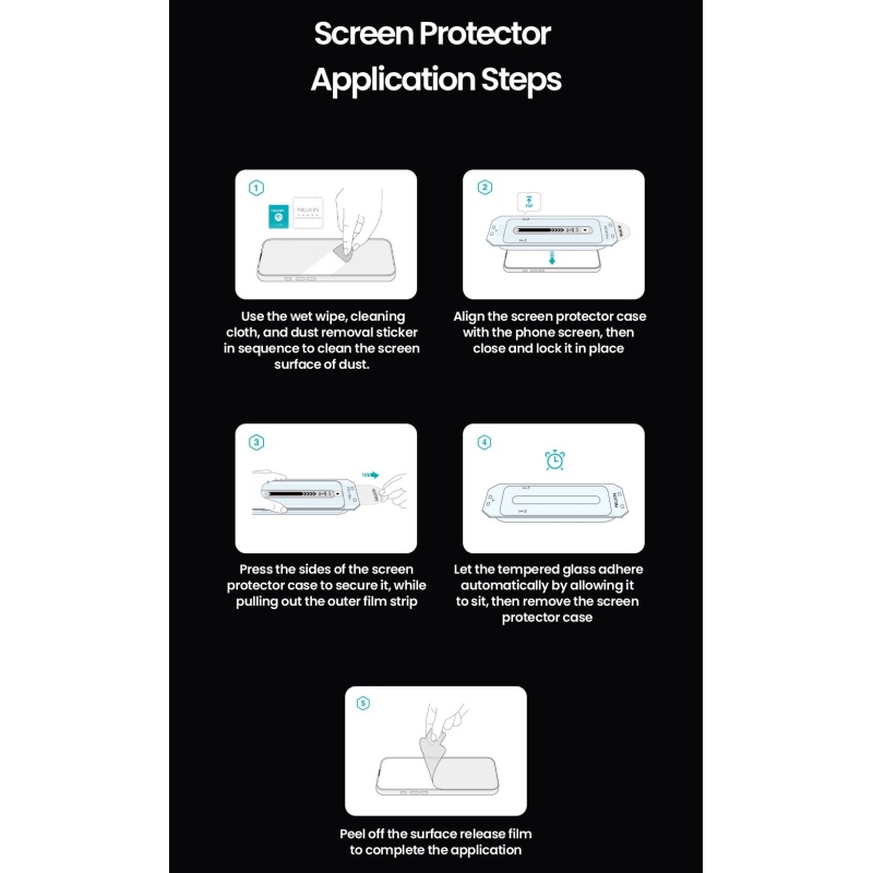 Nillkin Tvrzené Sklo 2.5D CP+ PRO Black pro Apple iPhone 17 Pro Max (s aplikátorem)