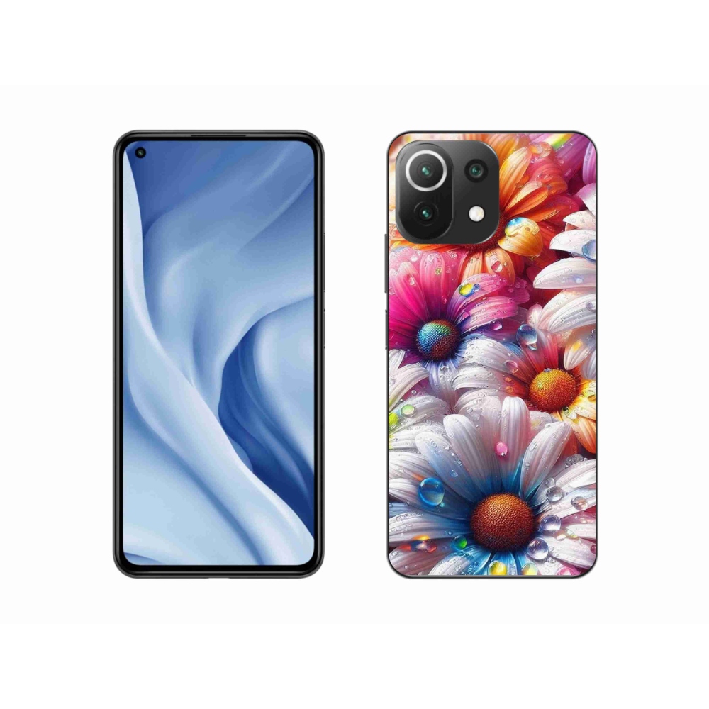 Gelový kryt mmCase na Xiaomi Mi 11 Lite 4G/5G - barevné kopretiny