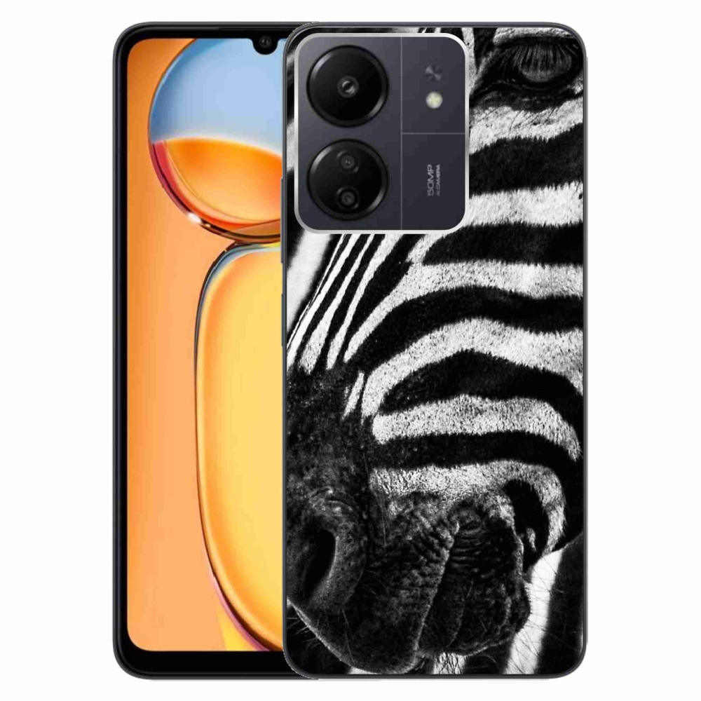 Gelový kryt mmCase na Xiaomi Poco C65/Redmi 13C - zebra