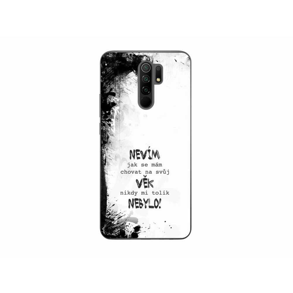 Gelový kryt mmCase na Xiaomi Redmi 9 - vtipný text 14 bílé pozadí