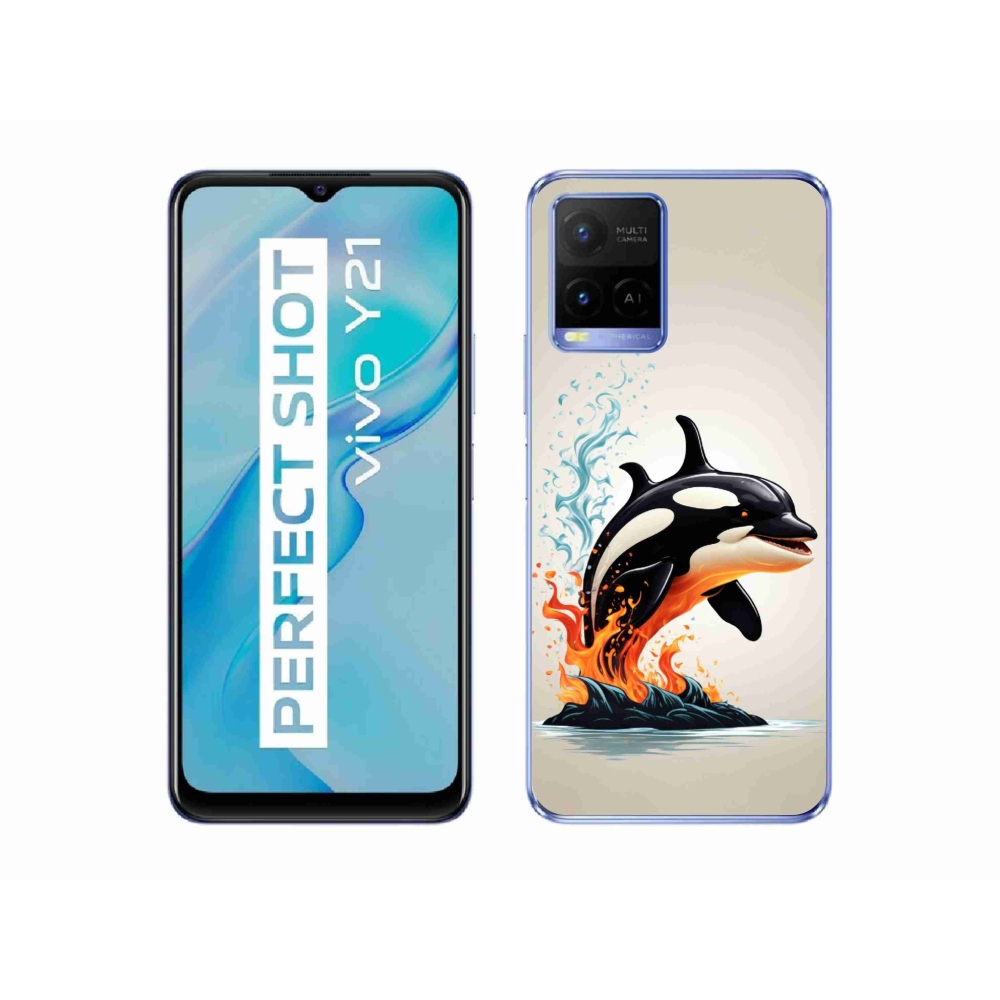 Gelový kryt mmCase na Vivo Y21/Y21s/Y33s - kosatka