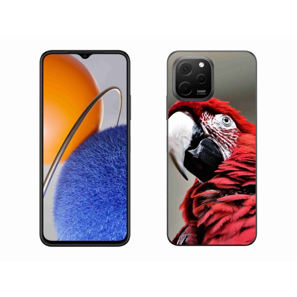 Gelový obal mmCase na Huawei Nova Y61 - papoušek ara červený