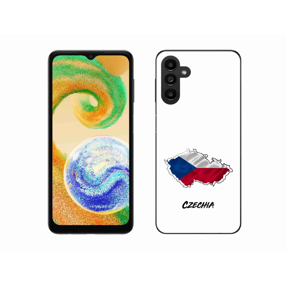 Gelový kryt mmCase na Samsung Galaxy A04s (164.7x76.7x9.1mm) - Czechia bílé pozadí