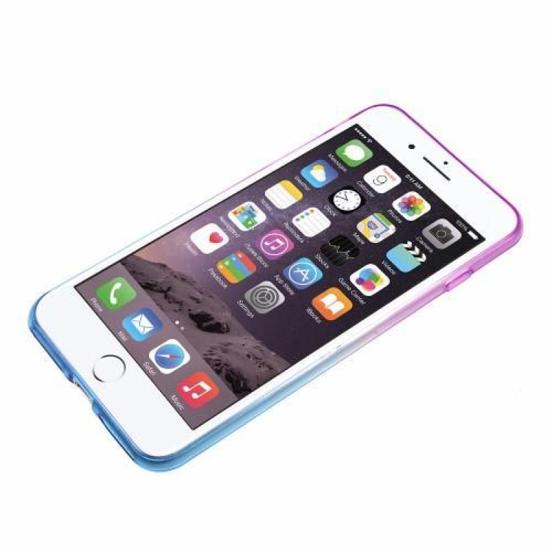 Gradient gelový obal na iPhone 6 Plus a 6s Plus - fialový/modrý