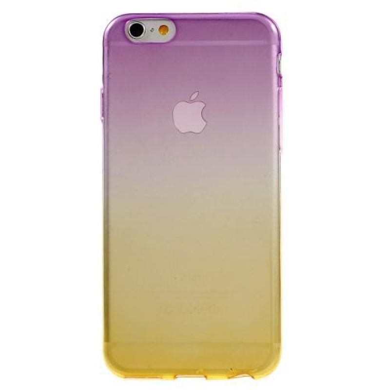 Gradient gelový obal na iPhone 6 Plus a 6s Plus - fialový/žlutý