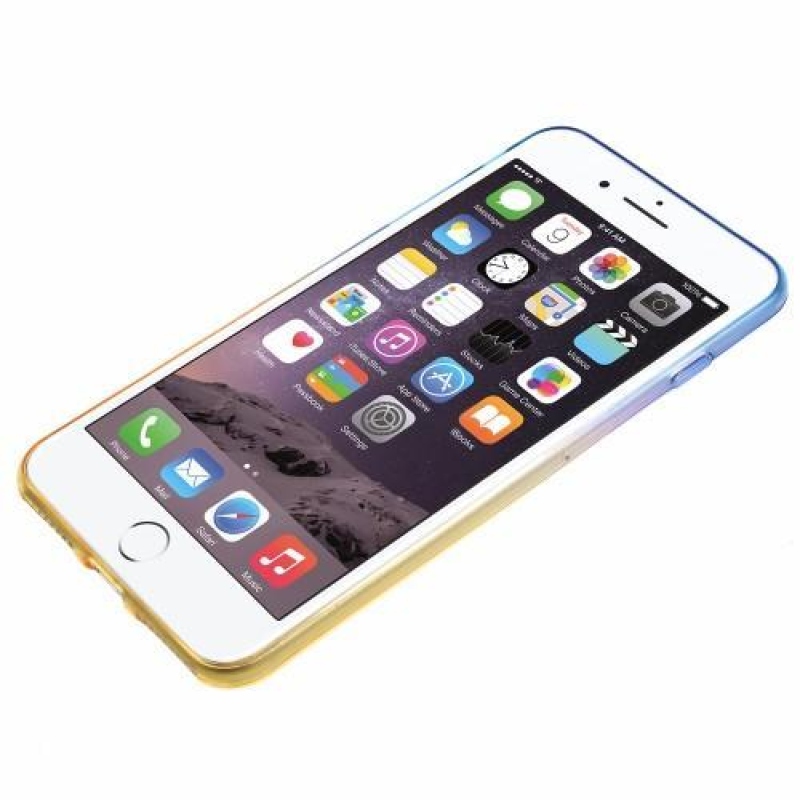 Gradient gelový obal na iPhone 6 Plus a 6s Plus - modrý/žlutý