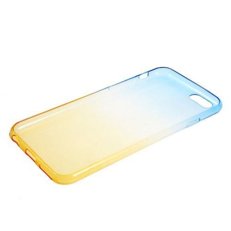 Gradient gelový obal na iPhone 6 Plus a 6s Plus - modrý/žlutý