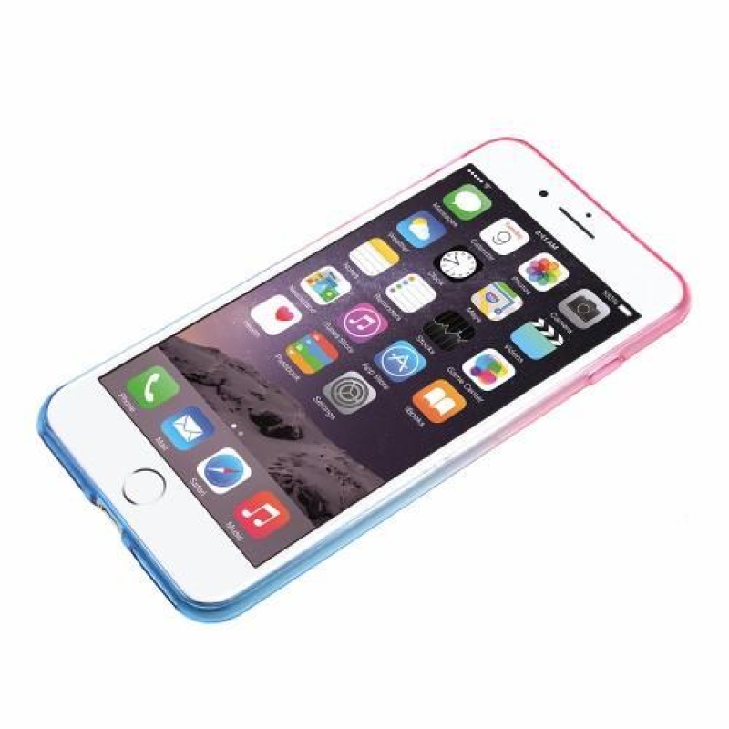 Gradient gelový obal na iPhone 6 Plus a 6s Plus - rose/modrý