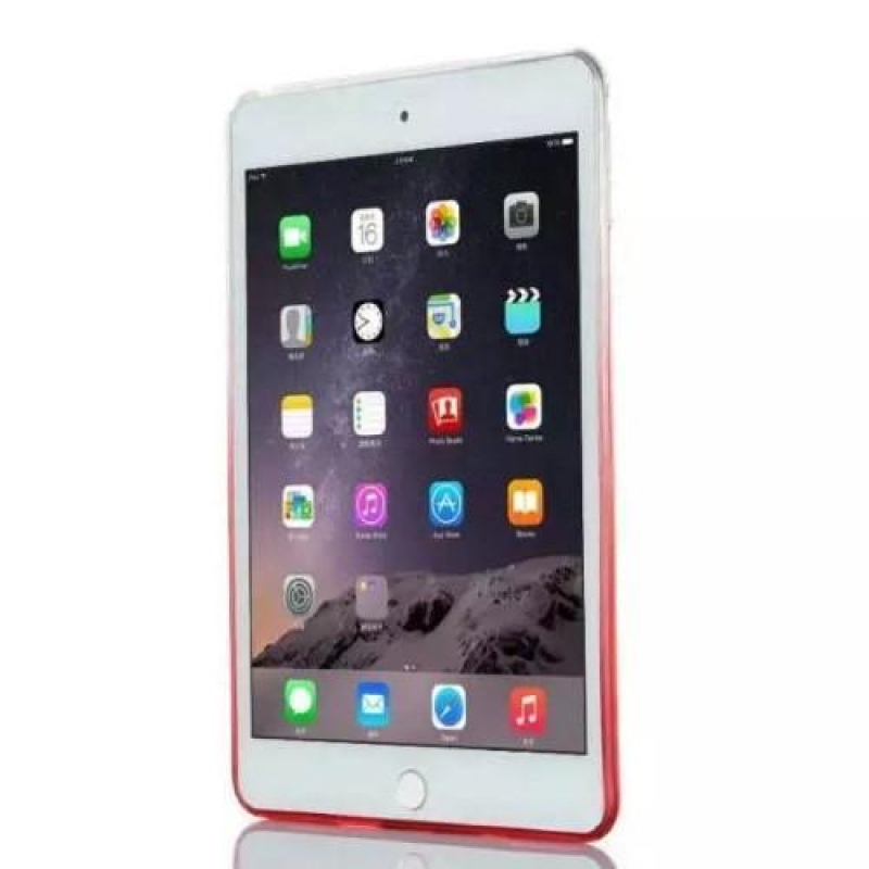 Gradient třpytivý gelový obal na iPad mini 4 - červený