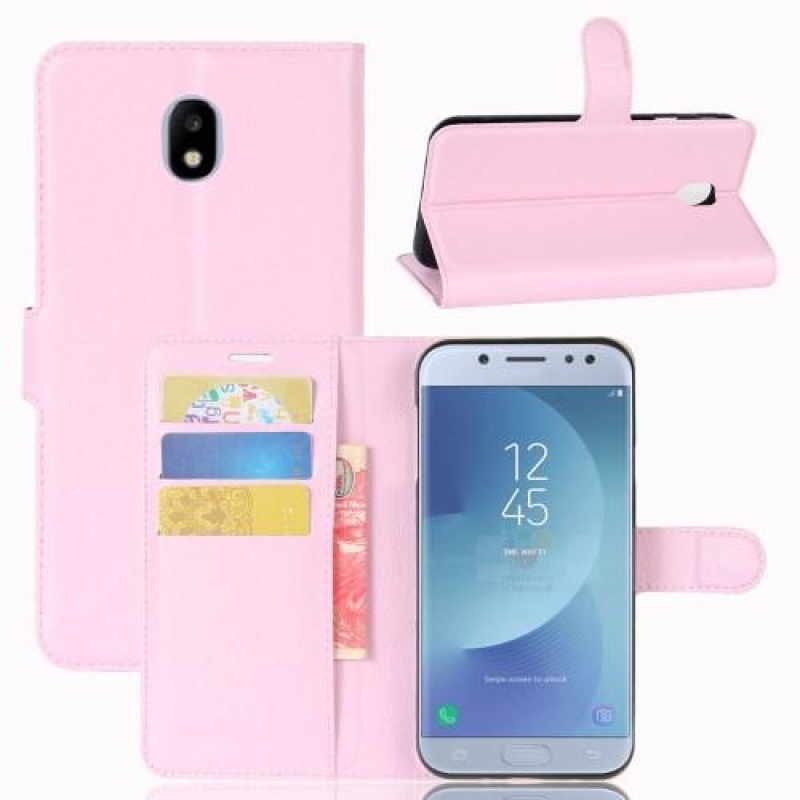 Grain knížkové pouzdro na mobil Samsung Galaxy J3 (2017) - růžové
