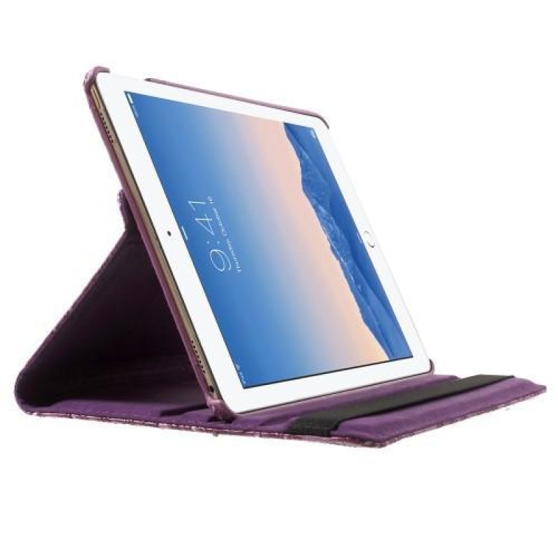 Grape stylové knížkové pouzdro na tablet iPad Pro 9.7 - fialové