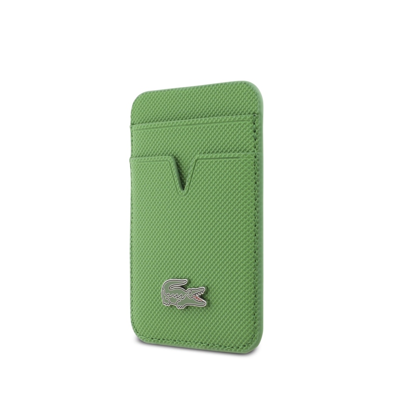Lacoste Iconic Petit Pique MagSafe Zadní Kryt + Peněženka pro iPhone 17 Pro Max Green