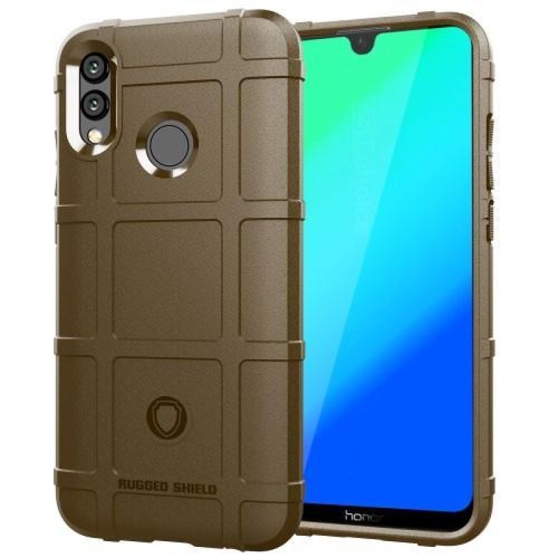 Grid silikonový obal na mobil Honor 10 Lite a Huawei P Smart (2019) - hnědý