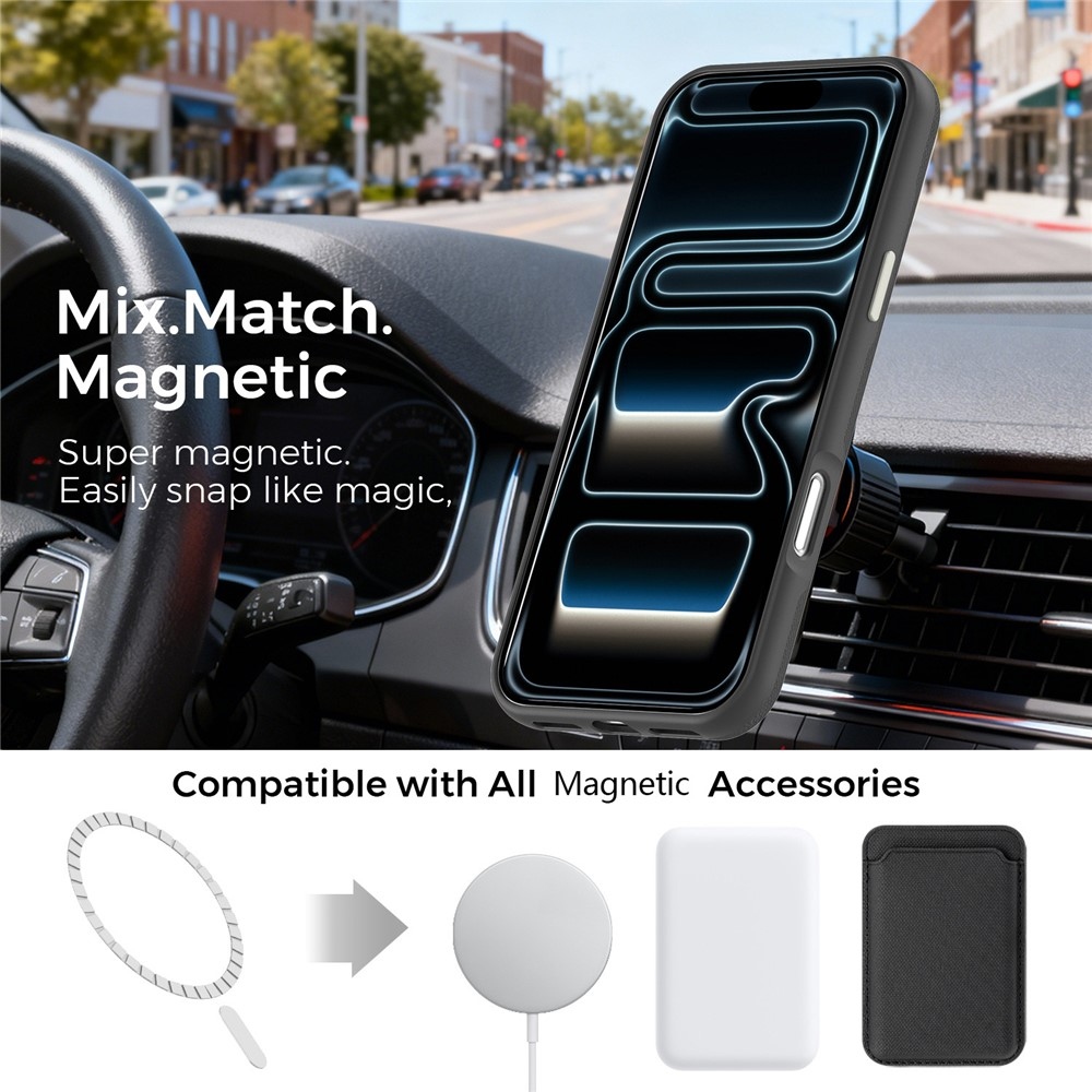 Griddy odolný kryt s MagSafe na iPhone 18 Pro Max - černý