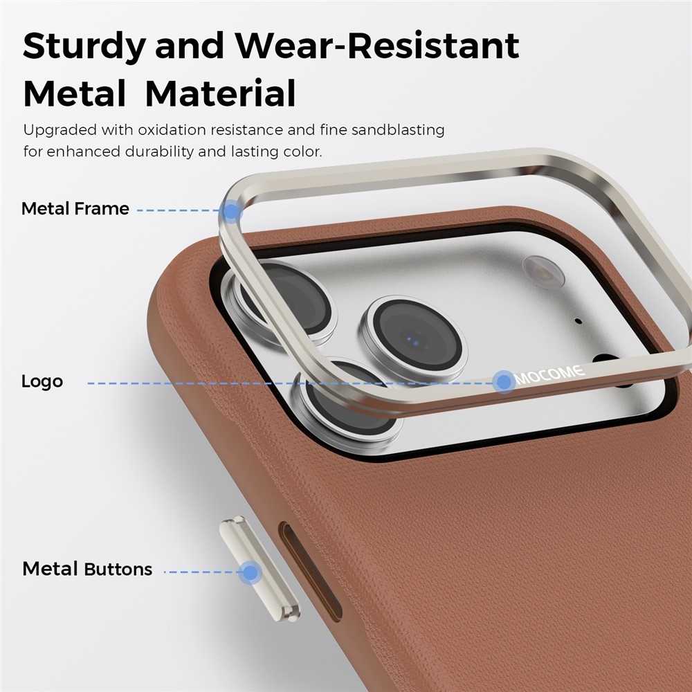 Griddy odolný kryt s MagSafe na iPhone 18 Pro Max - hnědý
