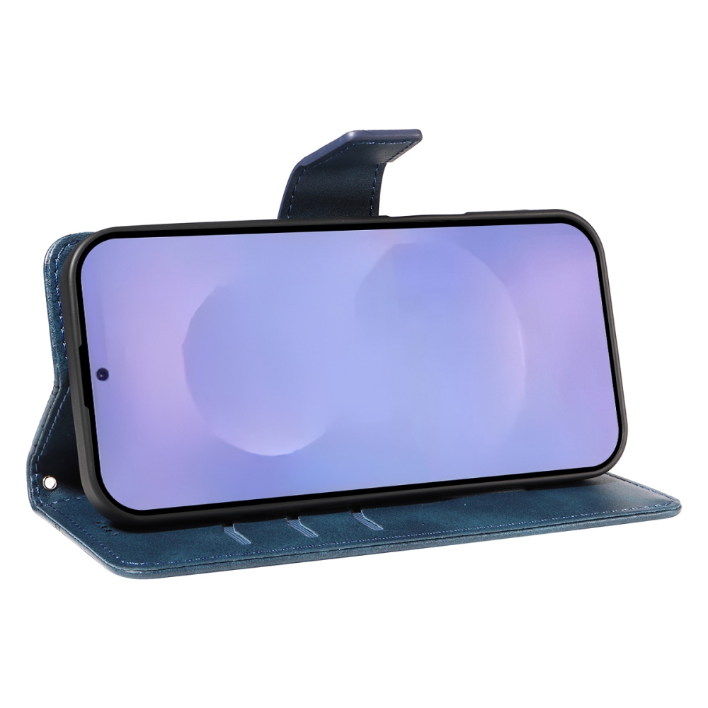 Gridy knížkové pouzdro na Samsung Galaxy S26/S26 Pro - modré