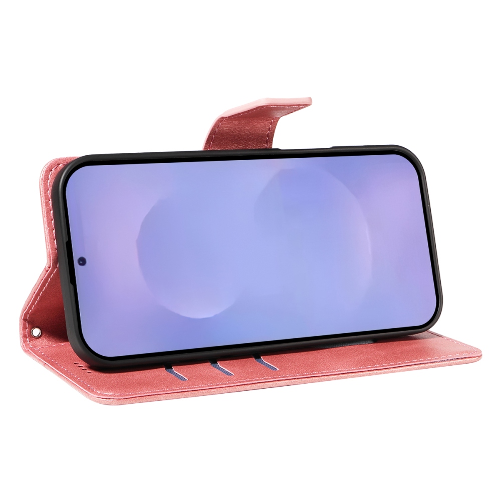 Gridy knížkové pouzdro na Samsung Galaxy S26/S26 Pro - růžovozlaté