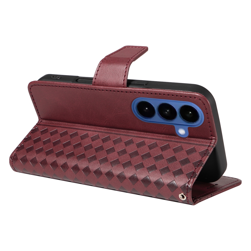 Gridy knížkové pouzdro na Samsung Galaxy S26/S26 Pro - vínové