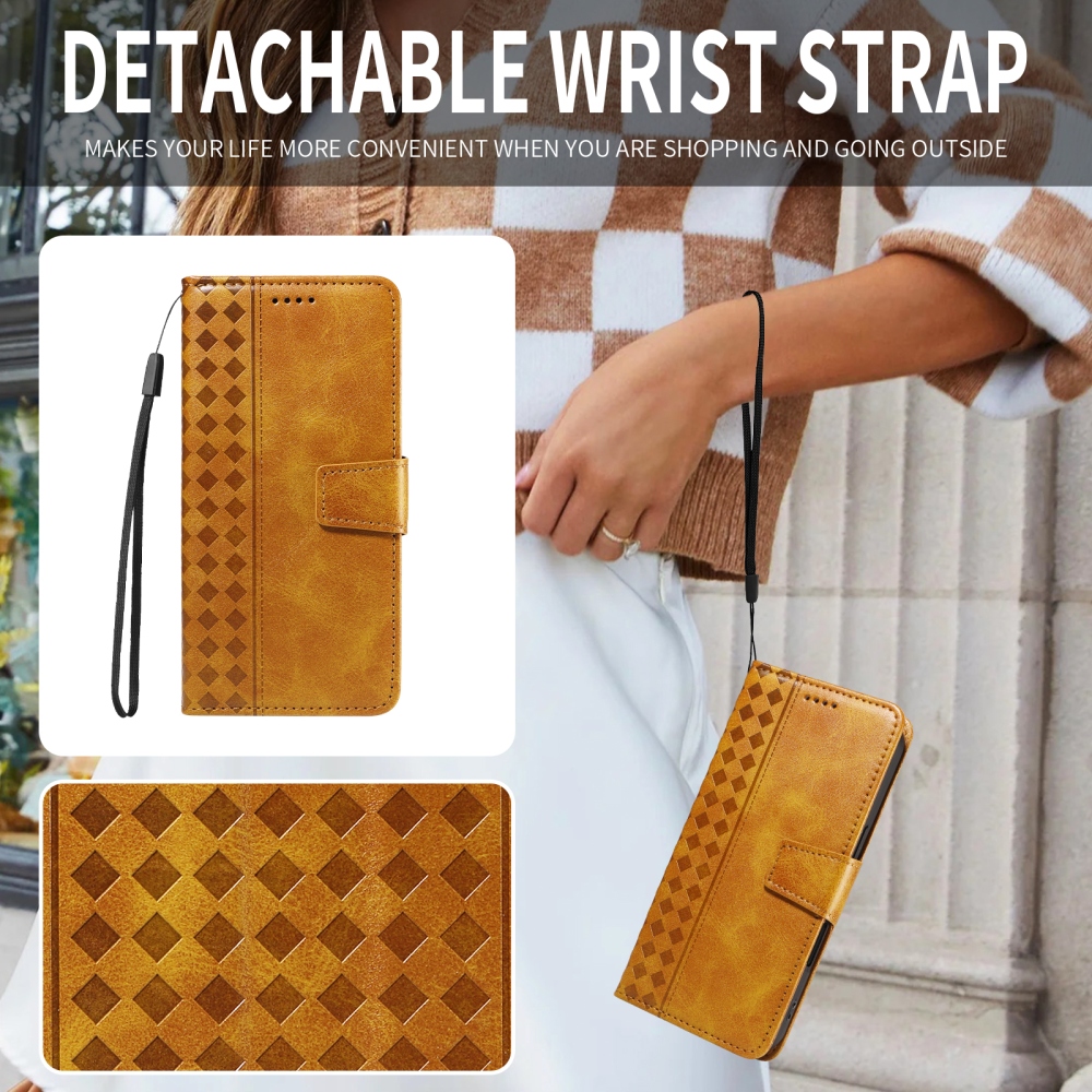 Gridy knížkové pouzdro na Samsung Galaxy S26/S26 Pro - žluté