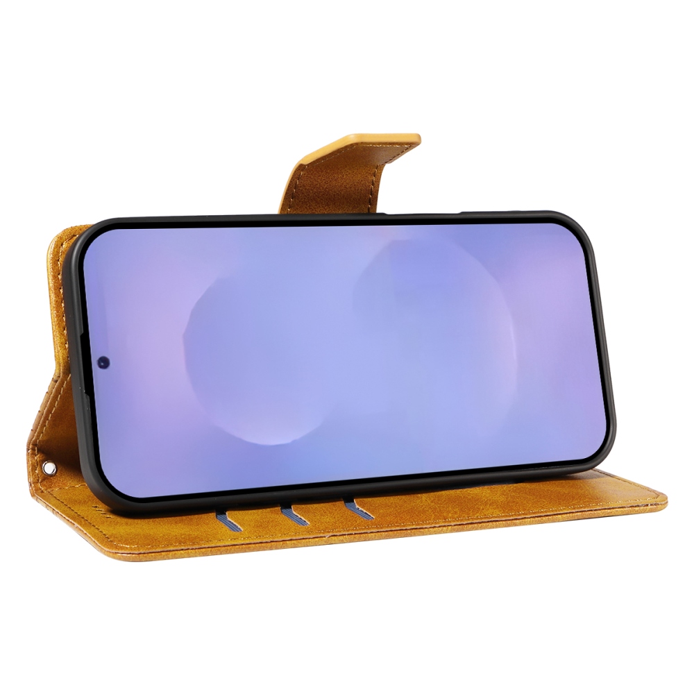 Gridy knížkové pouzdro na Samsung Galaxy S26/S26 Pro - žluté