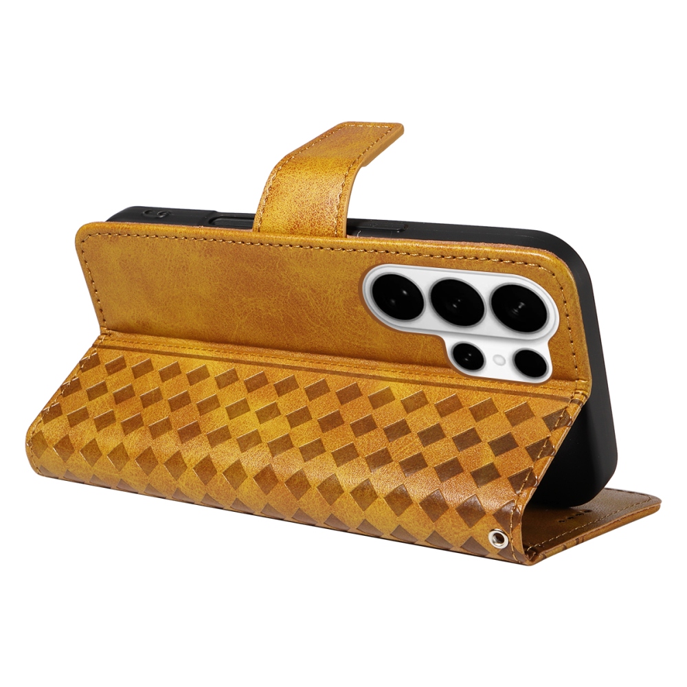 Gridy knížkové pouzdro na Samsung Galaxy S26 Ultra - žluté