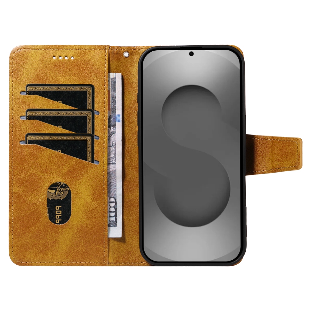 Gridy knížkové pouzdro na Samsung Galaxy S26 Ultra - žluté