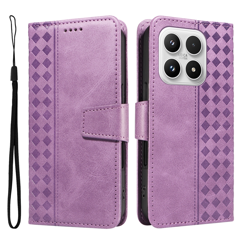 Gridy knížkové pouzdro na Xiaomi 17 - fialové