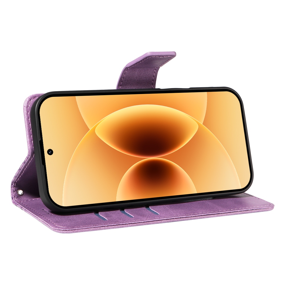 Gridy knížkové pouzdro na Xiaomi 17 - fialové