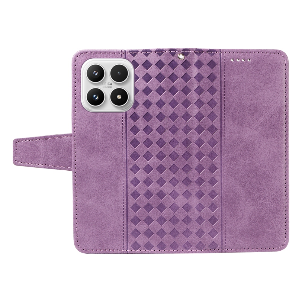 Gridy knížkové pouzdro na Xiaomi 17 - fialové