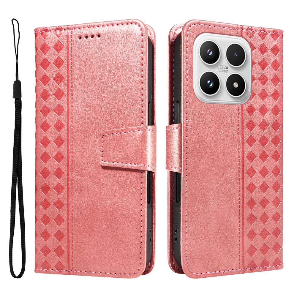 Gridy knížkové pouzdro na Xiaomi 17 - růžovozlaté