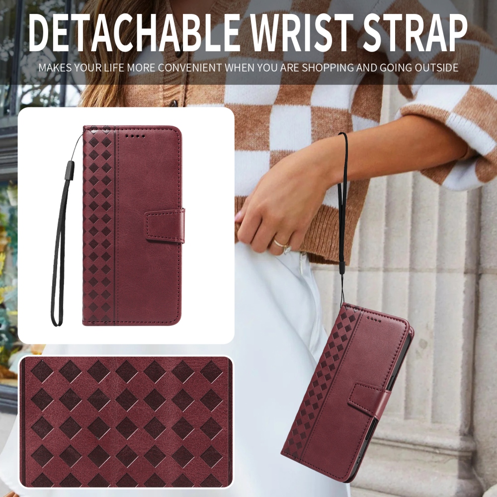 Gridy knížkové pouzdro na Xiaomi 17 - vínové