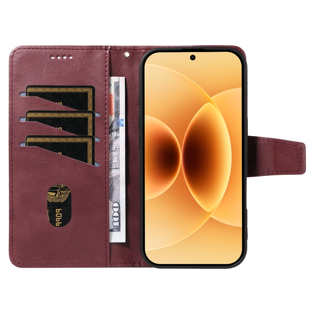 Gridy knížkové pouzdro na Xiaomi 17 - vínové