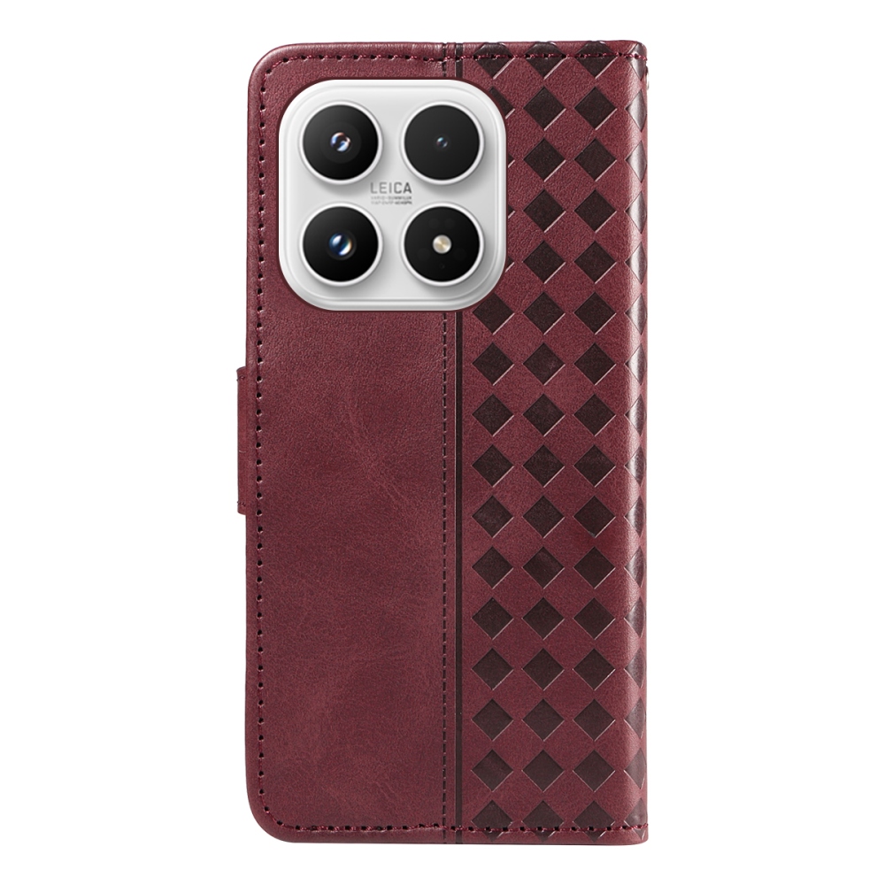 Gridy knížkové pouzdro na Xiaomi 17 - vínové