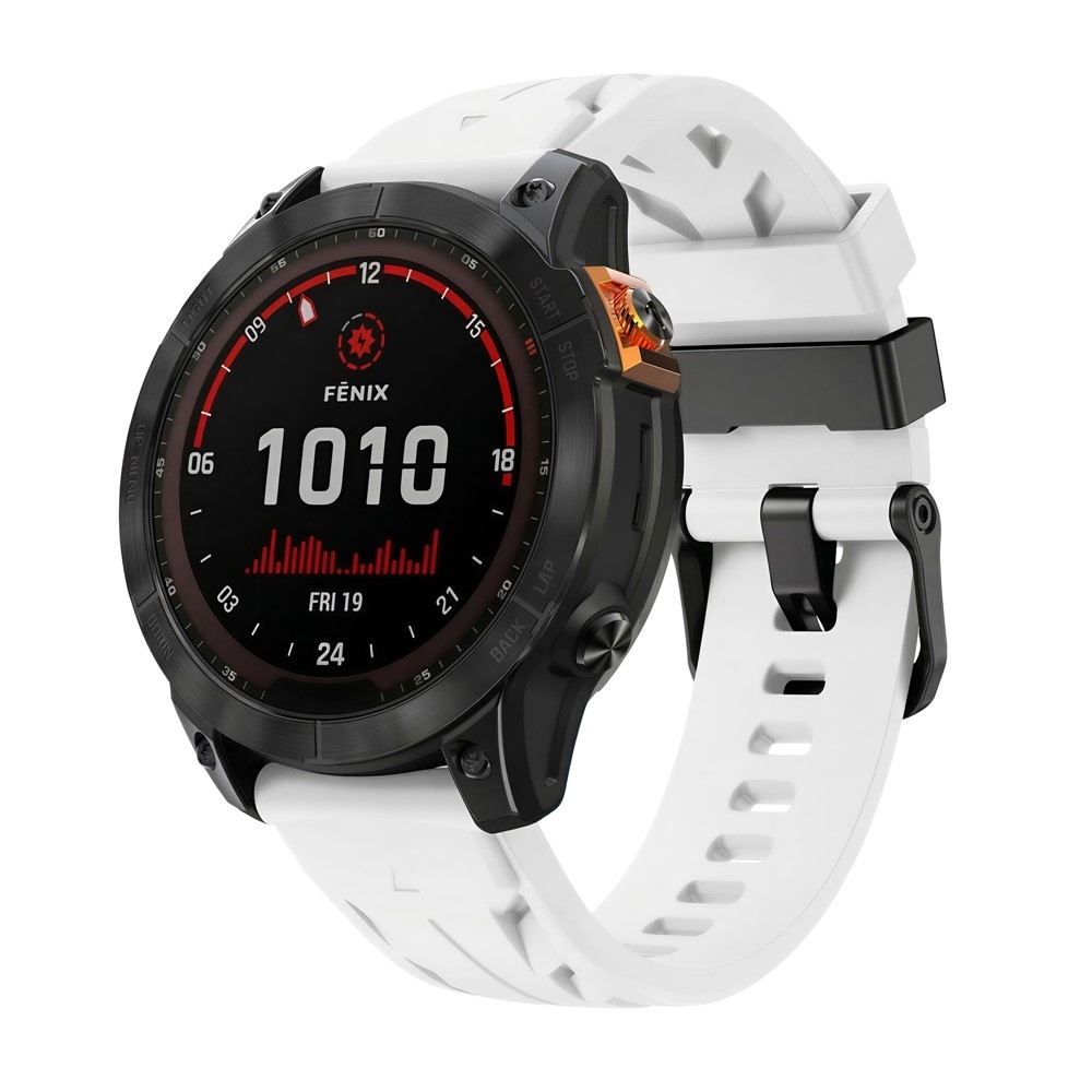 Groove silikonový řemínek 22mm na Garmin Fenix 8 Pro 47mm/Fenix 8 47mm - bílý