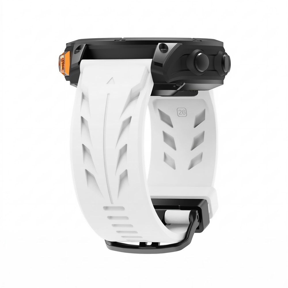 Groove silikonový řemínek 22mm na Garmin Fenix 8 Pro 47mm/Fenix 8 47mm - bílý