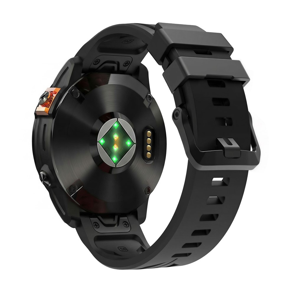 Groove silikonový řemínek 22mm na Garmin Fenix 8 Pro 47mm/Fenix 8 47mm - černý