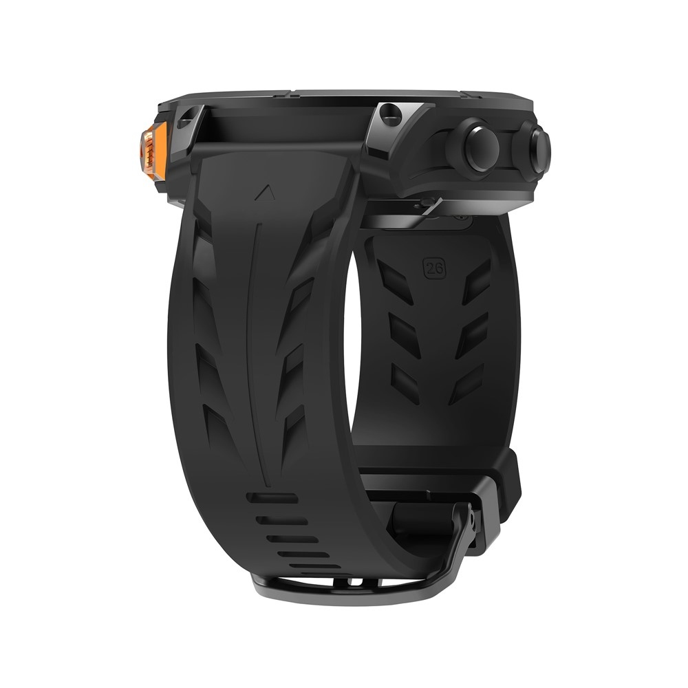 Groove silikonový řemínek 26mm na Garmin Fenix 8 Pro 51mm/Fenix 8 51mm - černý