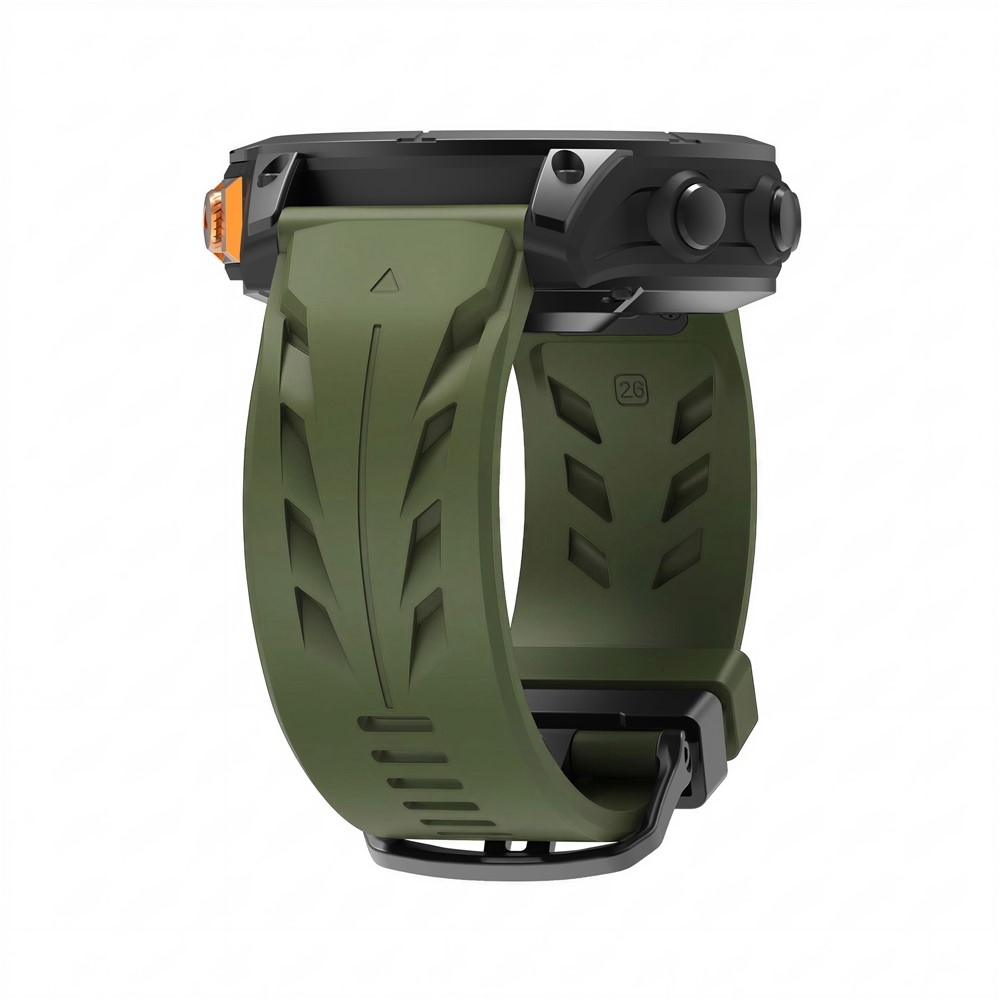 Groove silikonový řemínek 26mm na Garmin Fenix 8 Pro 51mm/Fenix 8 51mm - zelený