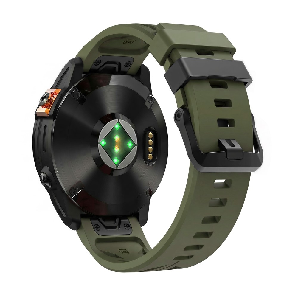 Groove silikonový řemínek 26mm na Garmin Fenix 8 Pro 51mm/Fenix 8 51mm - zelený