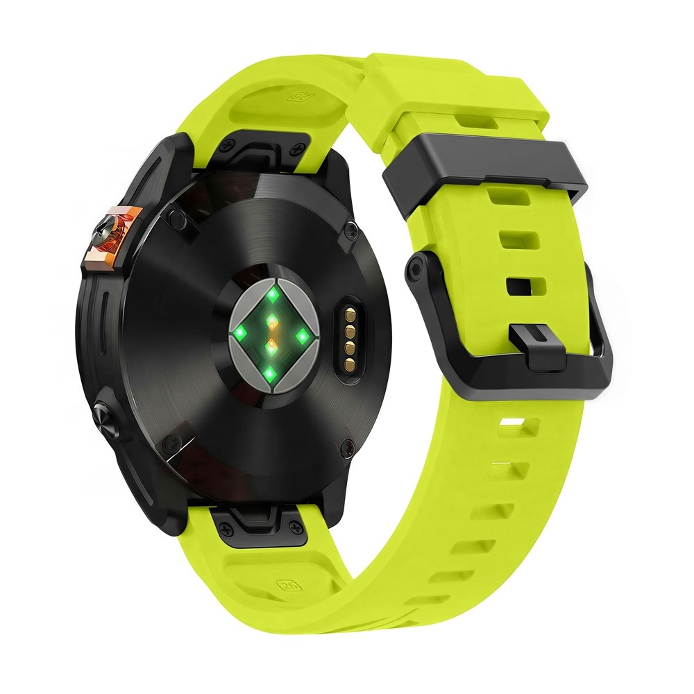 Groove silikonový řemínek 26mm na Garmin Fenix 8 Pro 51mm/Fenix 8 51mm - žlutozelený