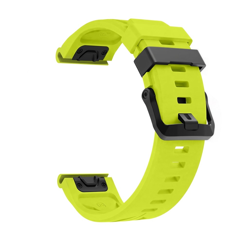Groove silikonový řemínek 26mm na Garmin Fenix 8 Pro 51mm/Fenix 8 51mm - žlutozelený