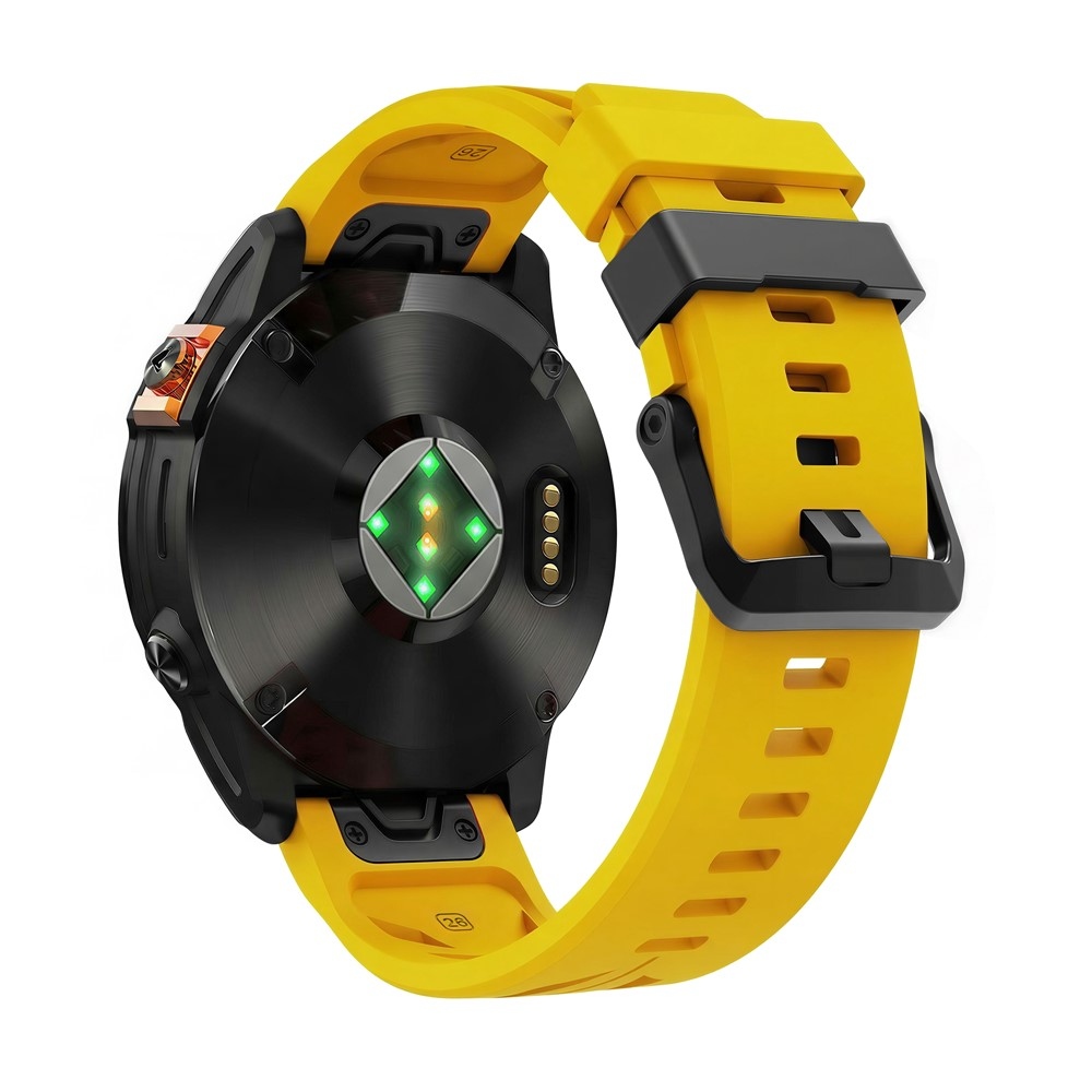 Groove silikonový řemínek 26mm na Garmin Fenix 8 Pro 51mm/Fenix 8 51mm - žlutý