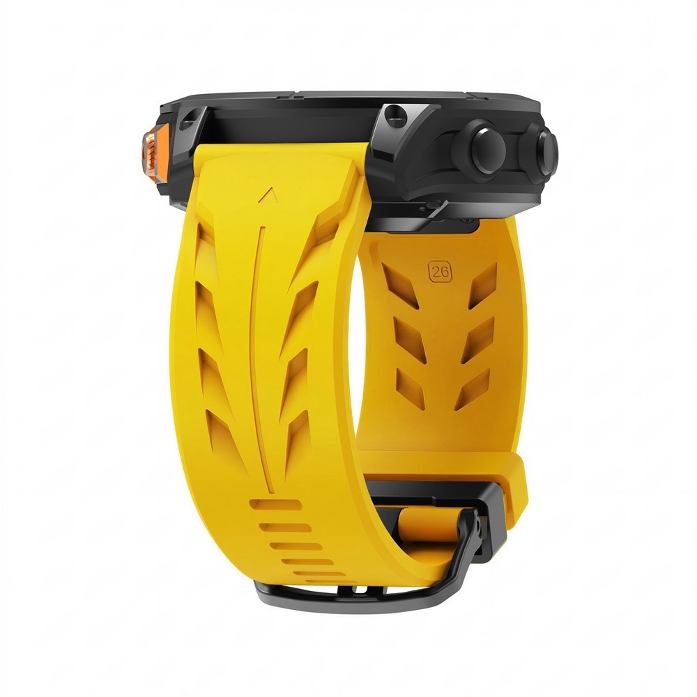 Groove silikonový řemínek 26mm na Garmin Fenix 8 Pro 51mm/Fenix 8 51mm - žlutý