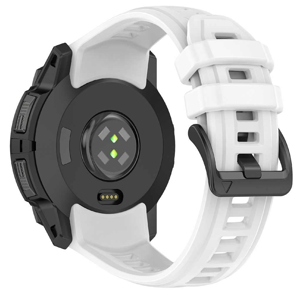 Groove silikonový řemínek na Garmin Instinct 3 45mm/3 Solar 45mm  - bílý
